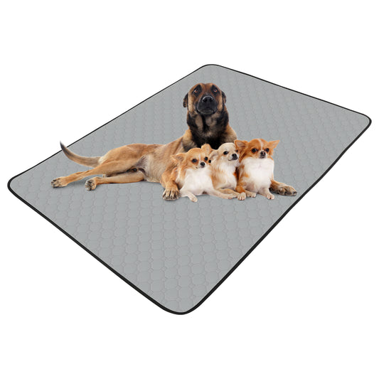 Bright Paws Washable Pee Pads for Dogs, Pee Pads Waterproof Potty Training Pad for Dogs, Oversized120*90cm(47.2"x35.4"), Rusableable Pee Pads Non-Slip Pee Pad Suitable for Puppies and Cats,Grey 1 Pack