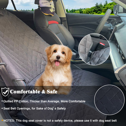 Bright Paws Waterproof and Comfortable Front Dog Seat Cover - Universal Size for Most Cars, SUVs & MPVs, with Anti-Slip Backing and Quilted 600 Denier Oxford Fabric