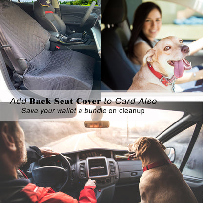 Bright Paws Waterproof and Comfortable Front Dog Seat Cover - Universal Size for Most Cars, SUVs & MPVs, with Anti-Slip Backing and Quilted 600 Denier Oxford Fabric